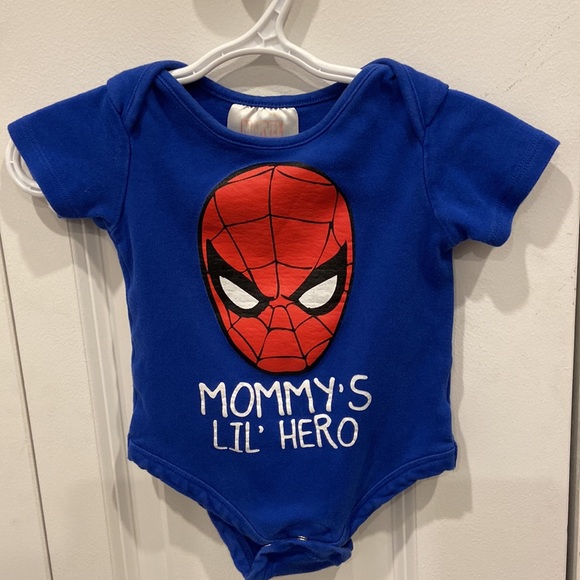 3/$15 Marvel Spider-Man Mommy’s Lil’ Hero Onesie/Diaper Shirt - Picture 1 of 8